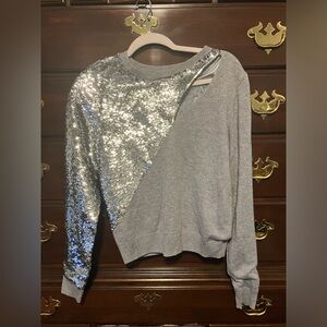RTA Teagan Sequin Cut-Out Sweater size medium